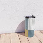 Color Block Line Abstract LXVIII Beachy Coastal Travel Mug Gallery Image 4