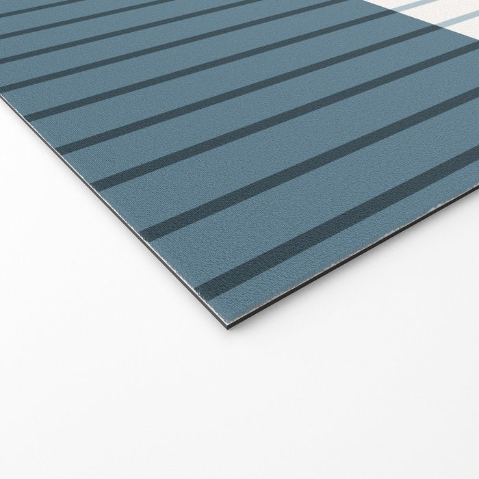 Color Block Line Abstract LXVIII Beachy Coastal Welcome Mat Gallery Image 2