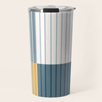 Color Block Line Abstract LXVIII Beachy Coastal Travel Mug Gallery Image 1