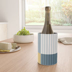 Color Block Line Abstract LXVIII Beachy Coastal Wine Chiller Gallery Image 4