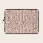 Terracotta retro lines Laptop Sleeve Gallery Image 1