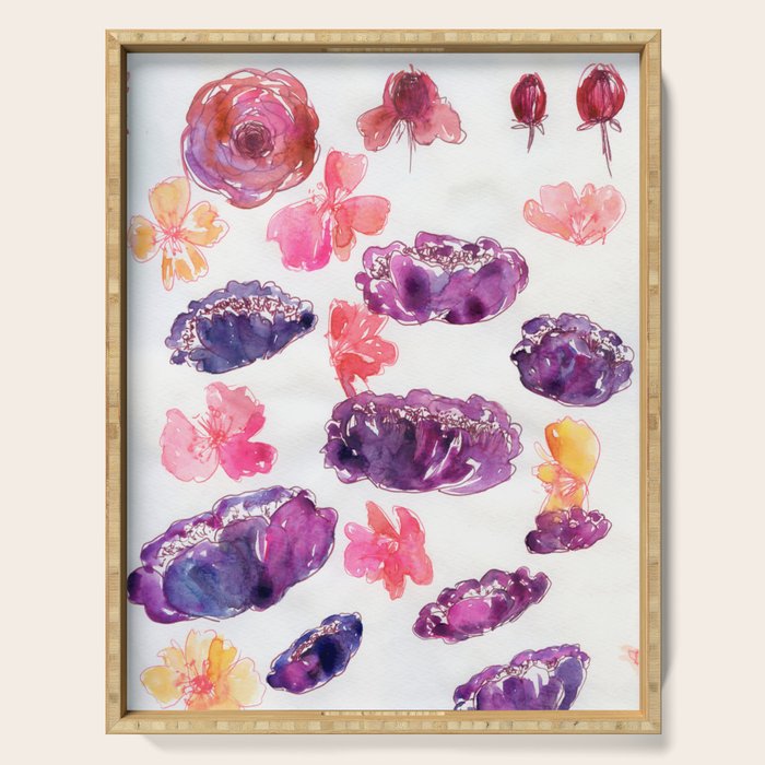 loose flowers N.o 2 Serving Tray Gallery Image 1