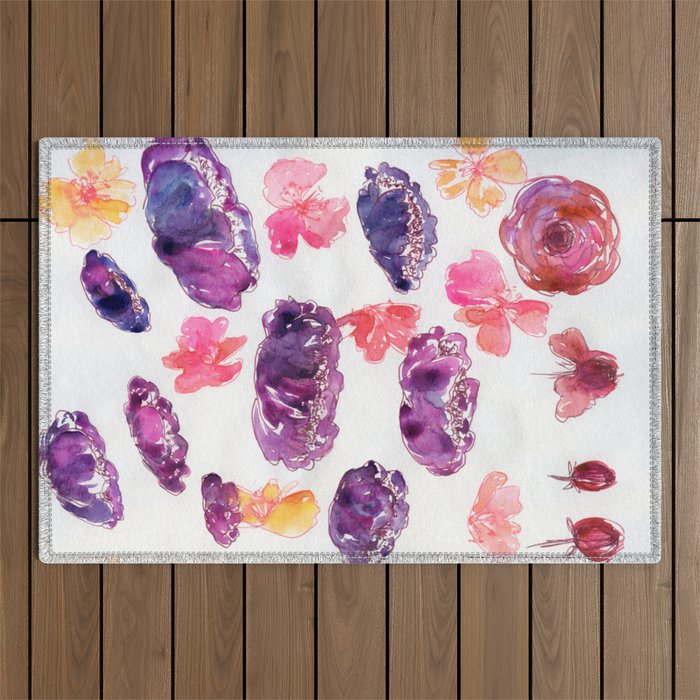 loose flowers N.o 2 Outdoor Rug Gallery Image 1