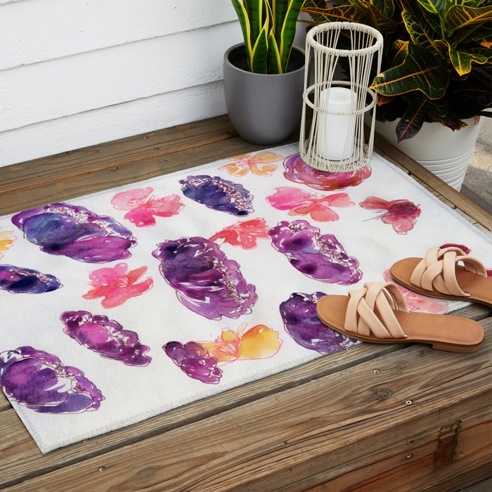 loose flowers N.o 2 Outdoor Rug Gallery Image 2