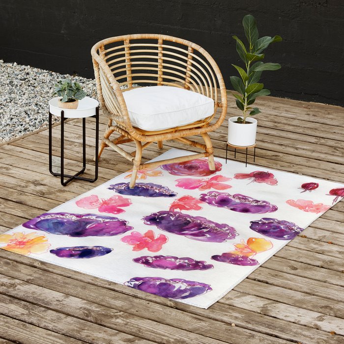 loose flowers N.o 2 Outdoor Rug Gallery Image 2