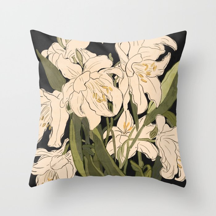 Garden flowers 2 Throw Pillow Gallery Image 1