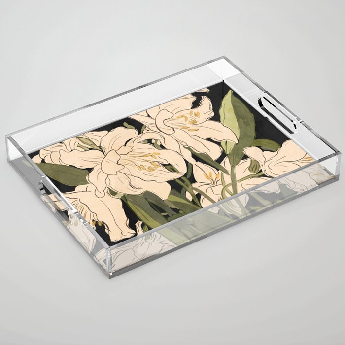 Garden flowers 2 Acrylic Tray Gallery Image 1