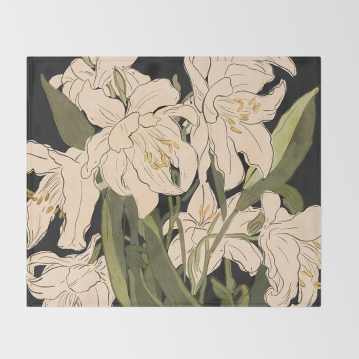Garden flowers 2 Throw Blanket Gallery Image 2