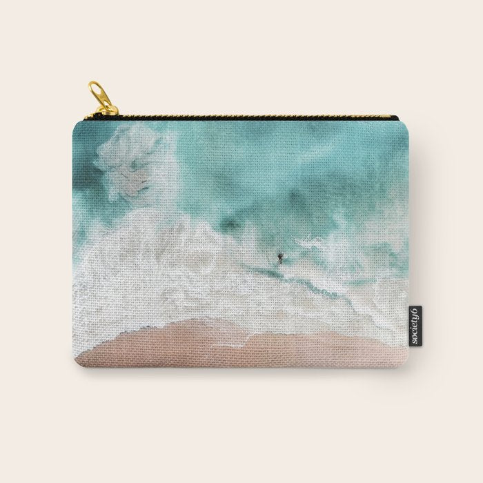 Pink Sand Beach Print Carry All Pouch Gallery Image 1