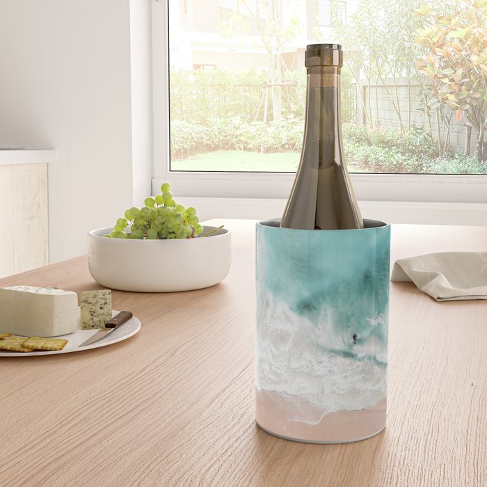 Pink Sand Beach Print Wine Chiller Gallery Image 4