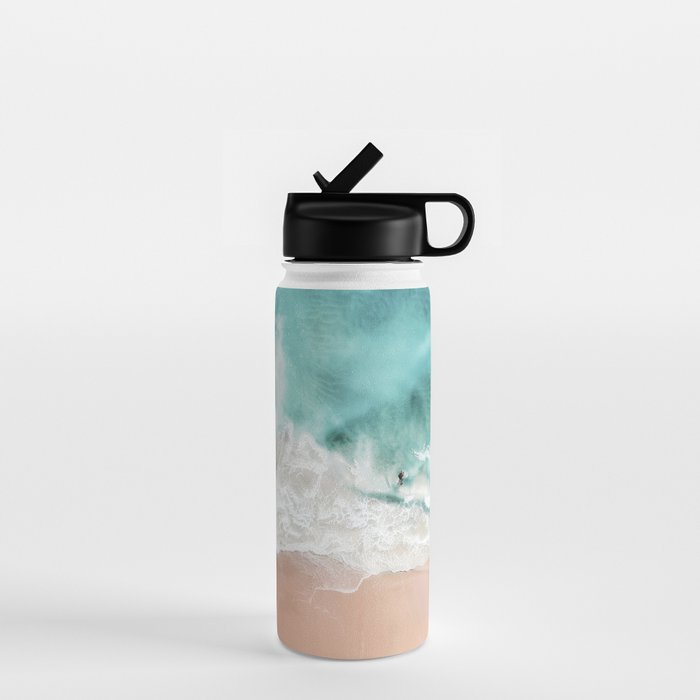 Pink Sand Beach Print Water Bottle Gallery Image 1