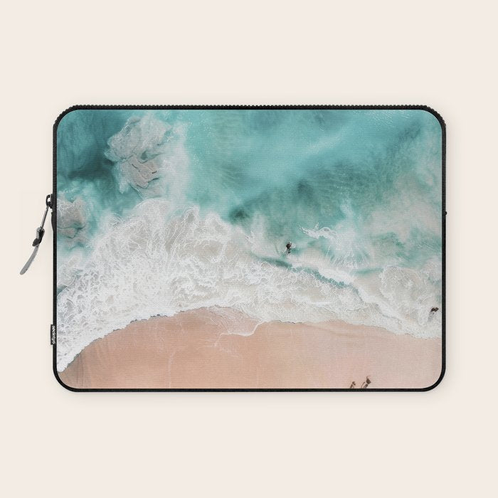 Pink Sand Beach Print Laptop Sleeve Gallery Image 1