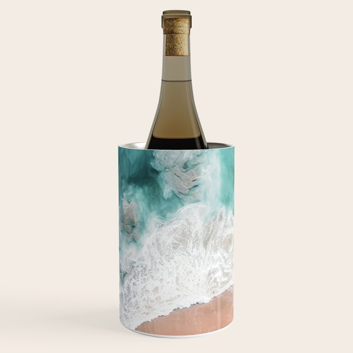 Pink Sand Beach Print Wine Chiller Gallery Image 2