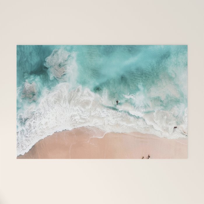 Pink Sand Beach Print Welcome Mat Gallery Image 1