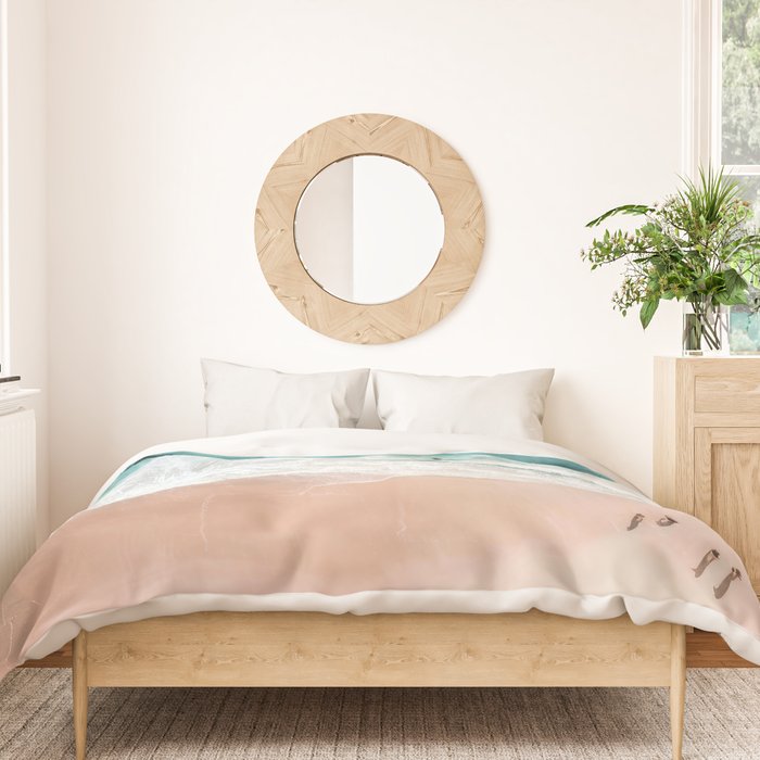 Pink Sand Beach Print Duvet Cover Gallery Image 3