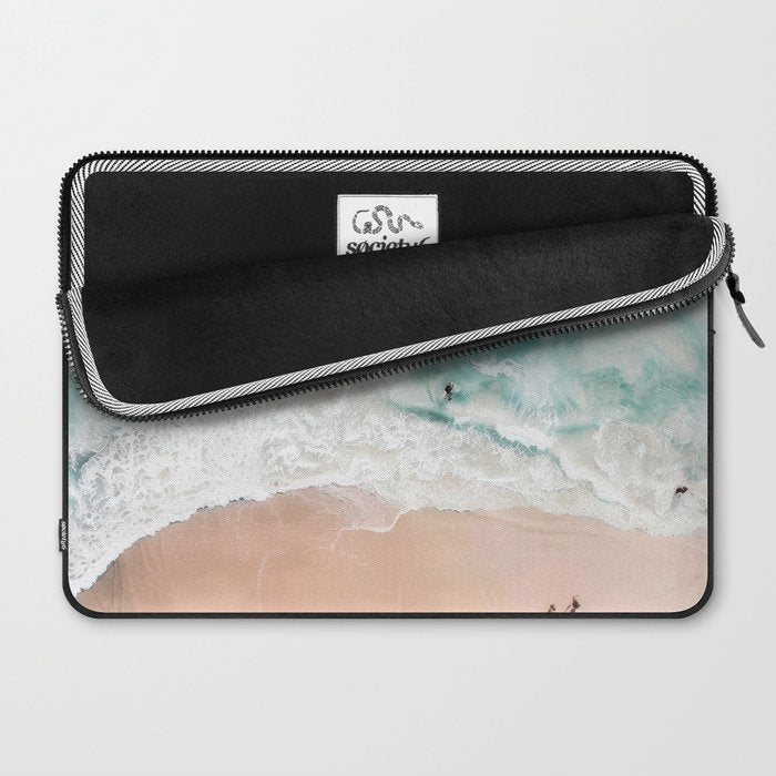 Pink Sand Beach Print Laptop Sleeve Gallery Image 2