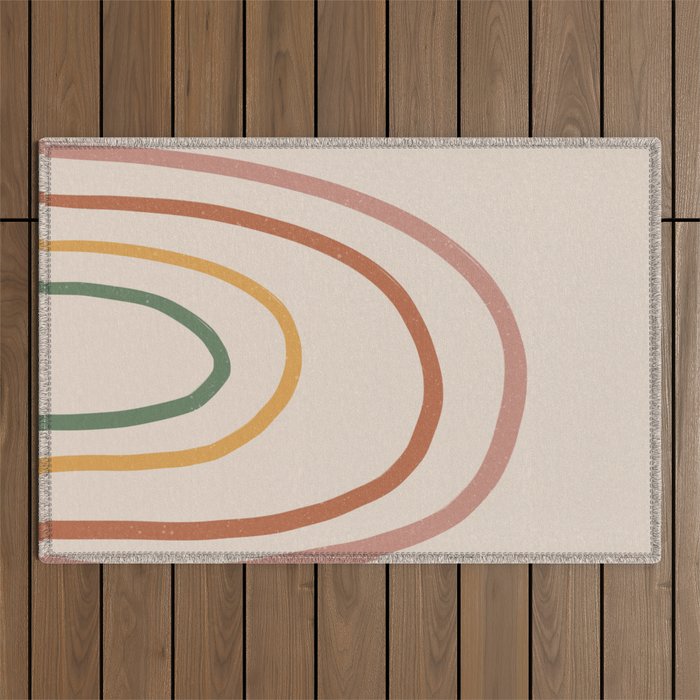 Warm Rainbow Outdoor Rug Gallery Image 1