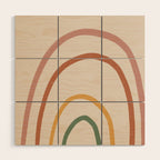 Warm Rainbow Wood Wall Art Gallery Image 1