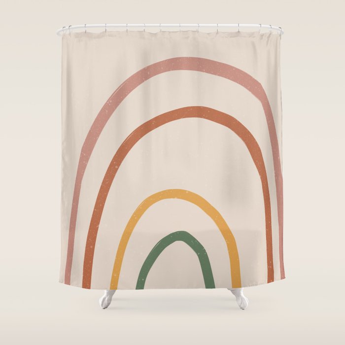 Warm Rainbow Shower Curtain Gallery Image 1