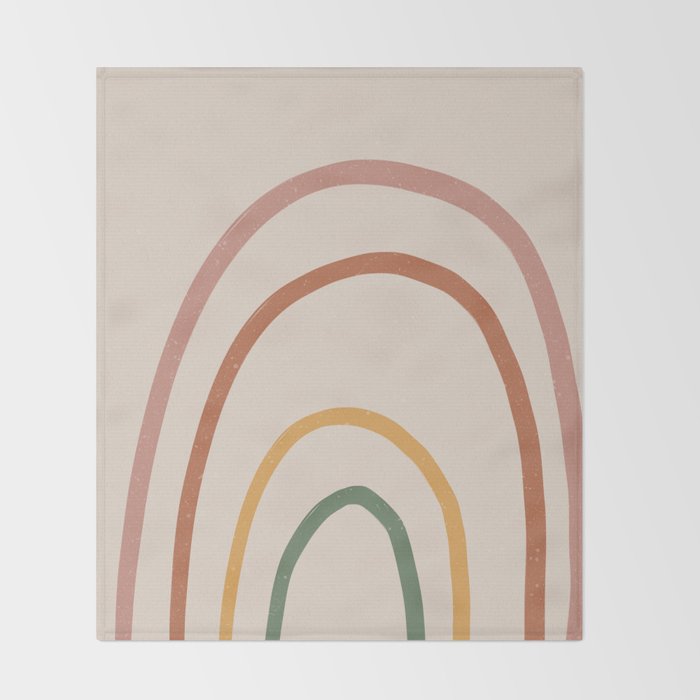 Warm Rainbow Throw Blanket Gallery Image 2