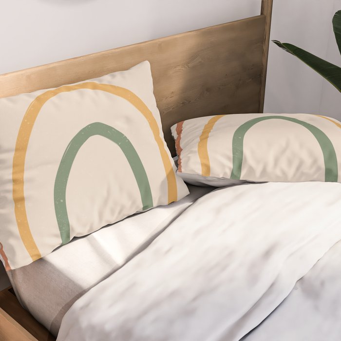 Warm Rainbow Pillow Sham Gallery Image 2
