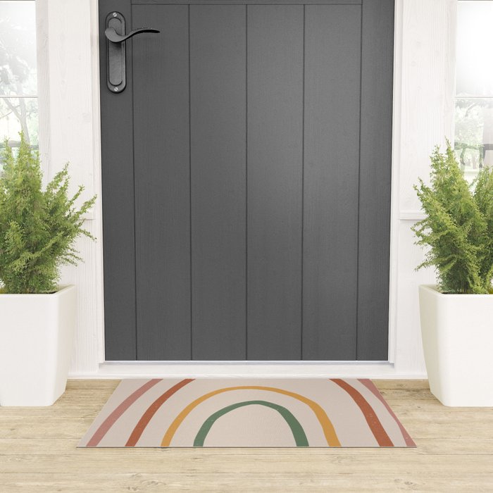 Warm Rainbow Welcome Mat Gallery Image 3