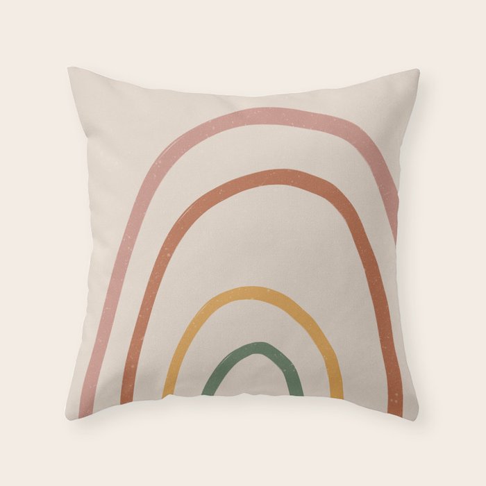Warm Rainbow Throw Pillow Gallery Image 1