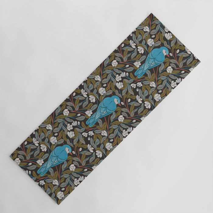 Bluebird and Apple Blossoms Yoga Mat Gallery Image 1