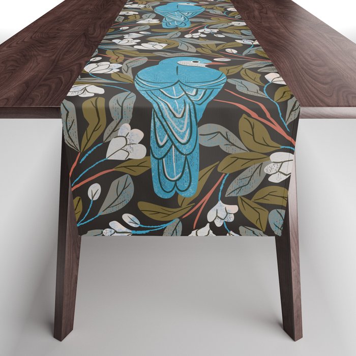 Bluebird and Apple Blossoms Table Runner Gallery Image 1