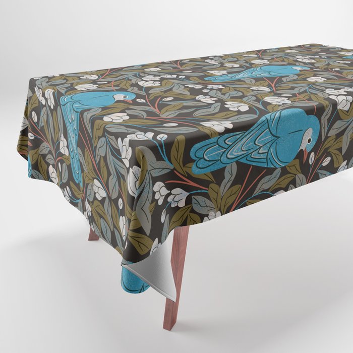 Bluebird and Apple Blossoms Tablecloth Gallery Image 1