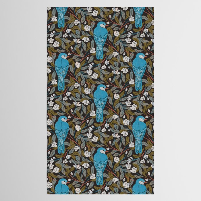 Bluebird and Apple Blossoms Tablecloth Gallery Image 2