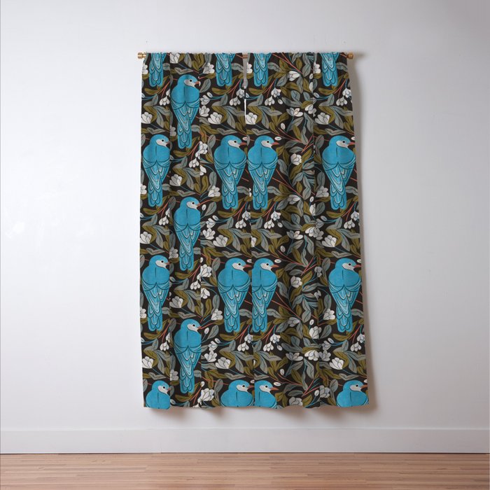 Bluebird and Apple Blossoms Window Curtain Gallery Image 3