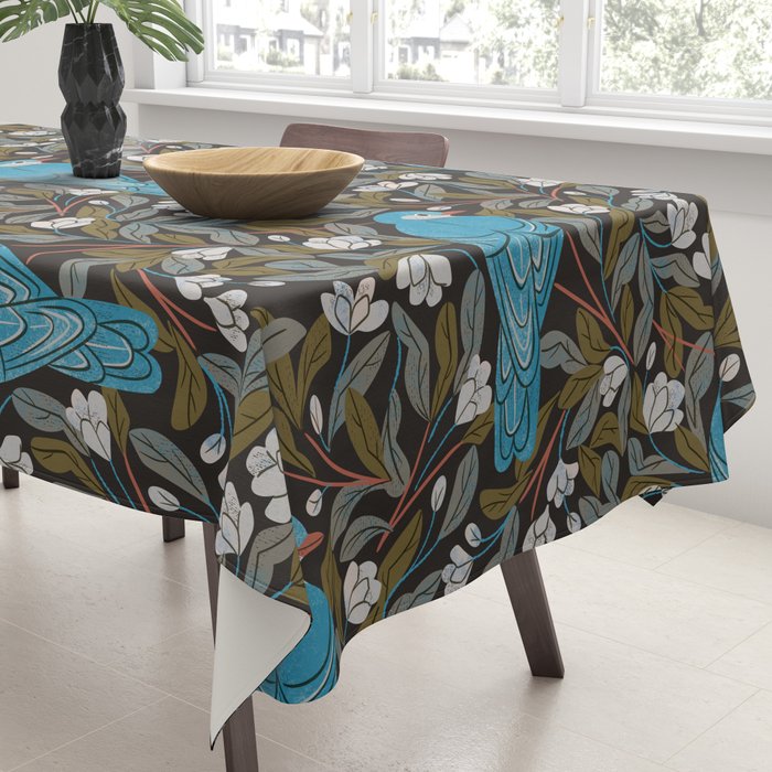 Bluebird and Apple Blossoms Tablecloth Gallery Image 3