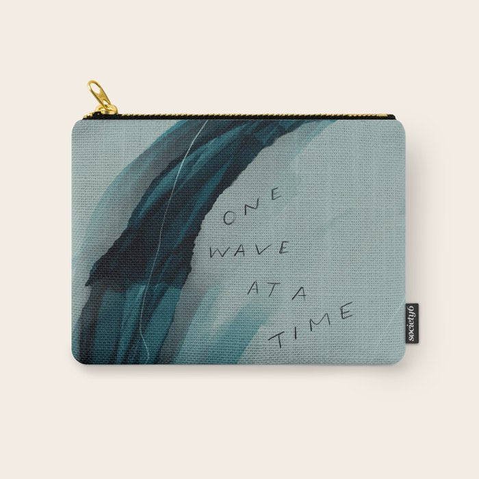 "One Wave At A Time" Carry All Pouch Gallery Image 1