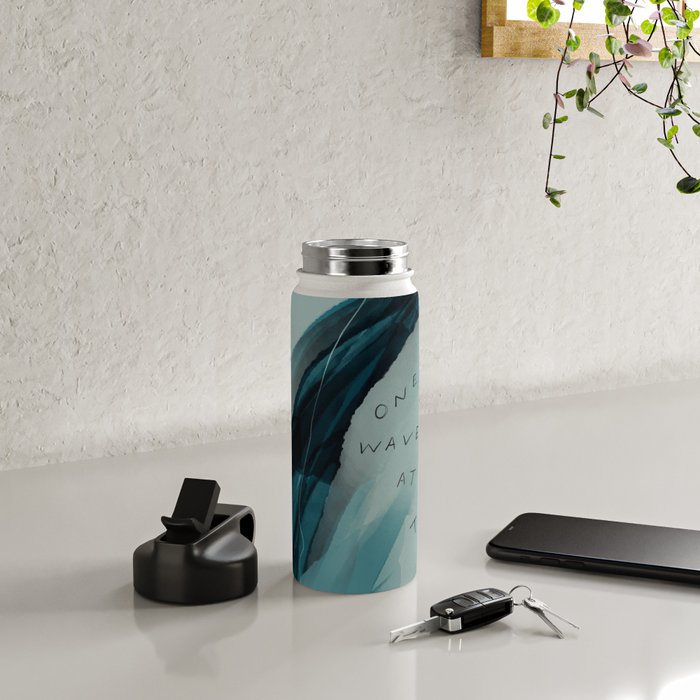 "One Wave At A Time" Water Bottle Gallery Image 4