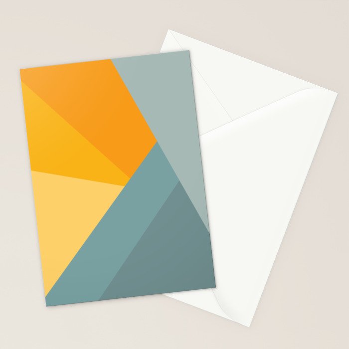 Abstract Mountain Sunrise Stationery Card Gallery Image 2