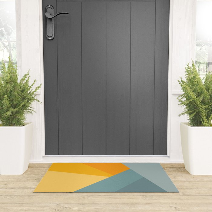 Abstract Mountain Sunrise Welcome Mat Gallery Image 3