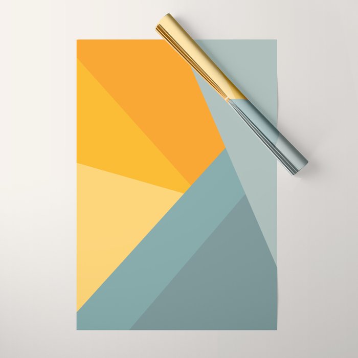 Abstract Mountain Sunrise Wrapping Paper Gallery Image 1