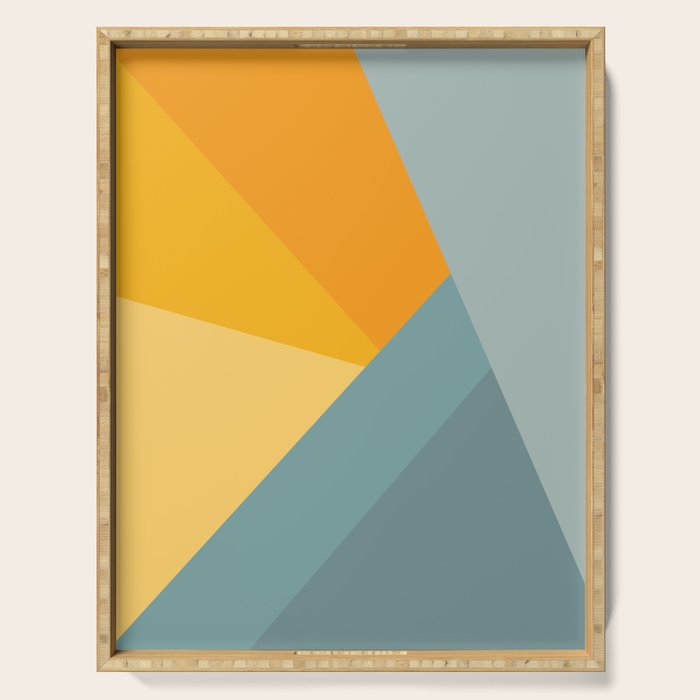Abstract Mountain Sunrise Serving Tray Gallery Image 1