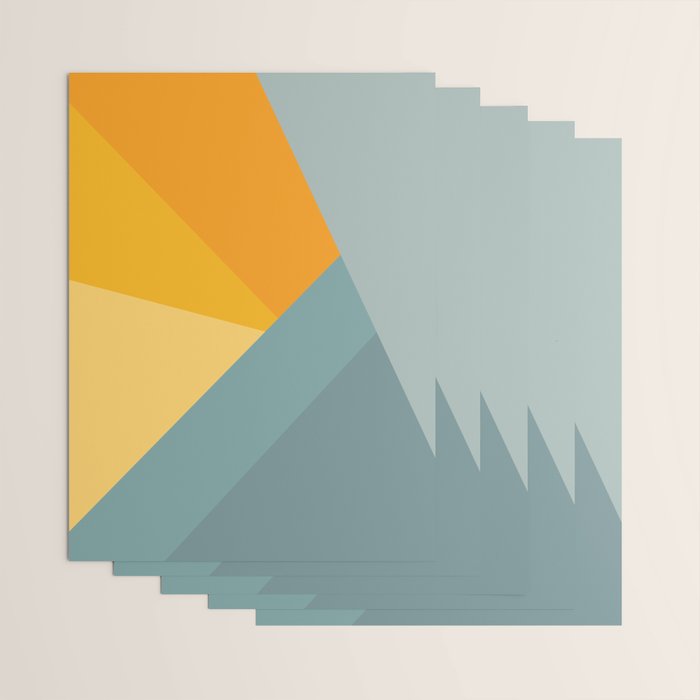 Abstract Mountain Sunrise Wrapping Paper Gallery Image 3