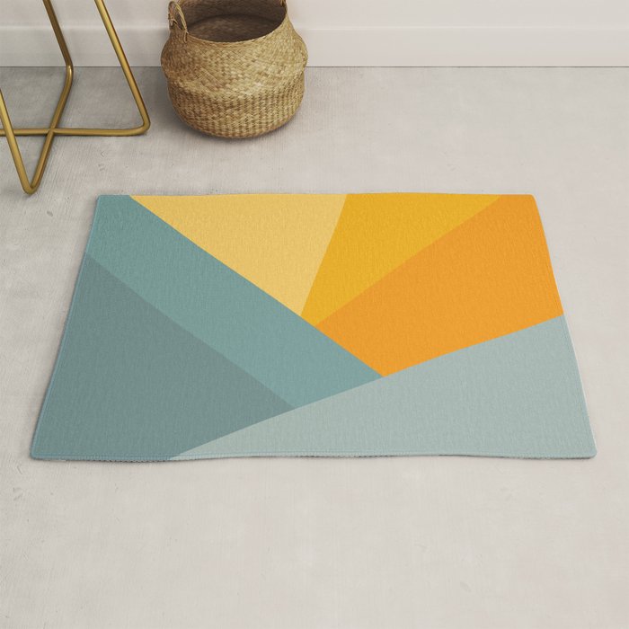 Abstract Mountain Sunrise Rug Gallery Image 1