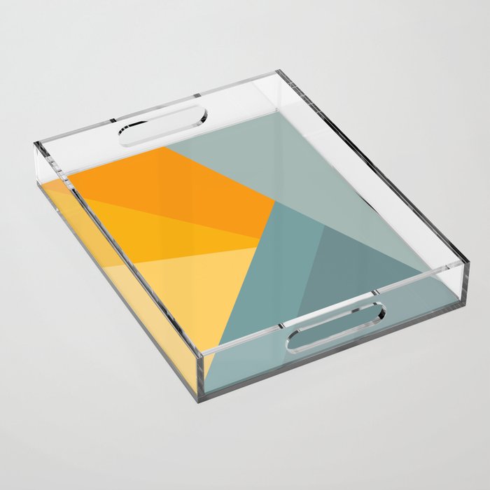 Abstract Mountain Sunrise Acrylic Tray Gallery Image 1