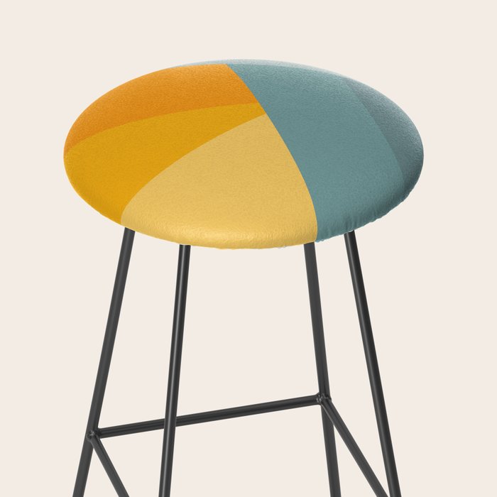 Abstract Mountain Sunrise Stool Gallery Image 2