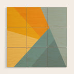 Abstract Mountain Sunrise Wood Wall Art Gallery Image 1