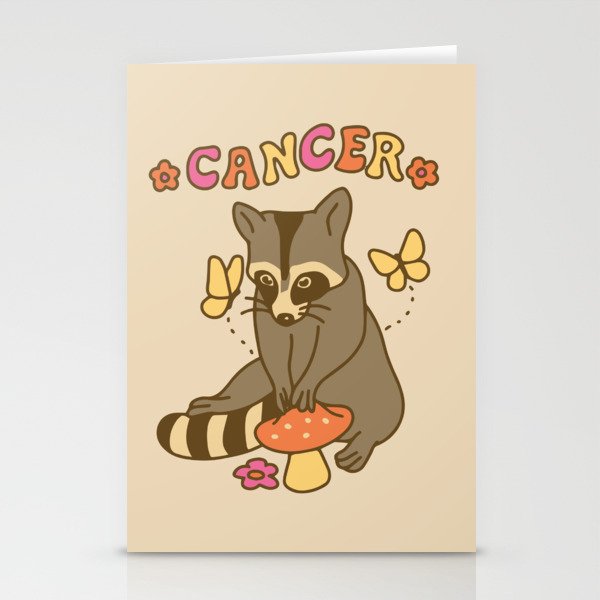 Cancer Raccoon Stationery Card Gallery Image 1