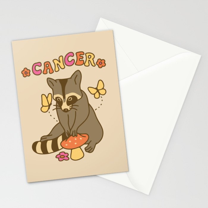 Cancer Raccoon Stationery Card Gallery Image 2