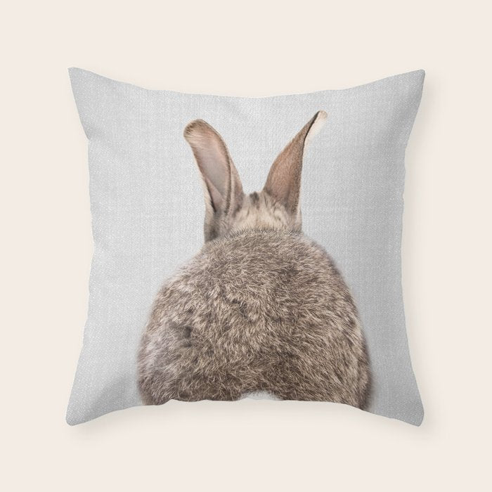 Rabbit Tail - Colorful Throw Pillow Gallery Image 6