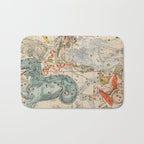 Vintage Celestial & Astrological Map  (1693) Bath Mat Gallery Image 1
