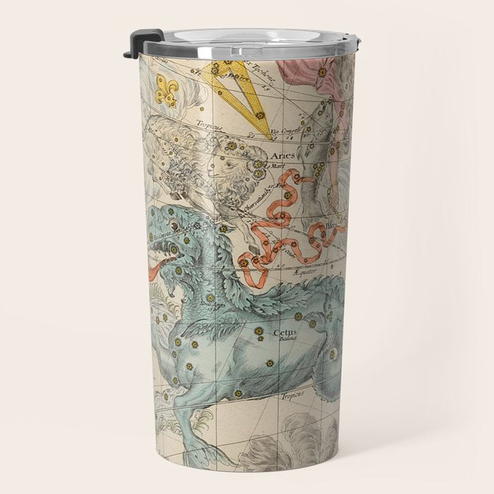 Vintage Celestial & Astrological Map  (1693) Travel Mug Gallery Image 3