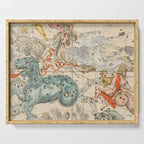 Vintage Celestial & Astrological Map  (1693) Serving Tray Gallery Image 1